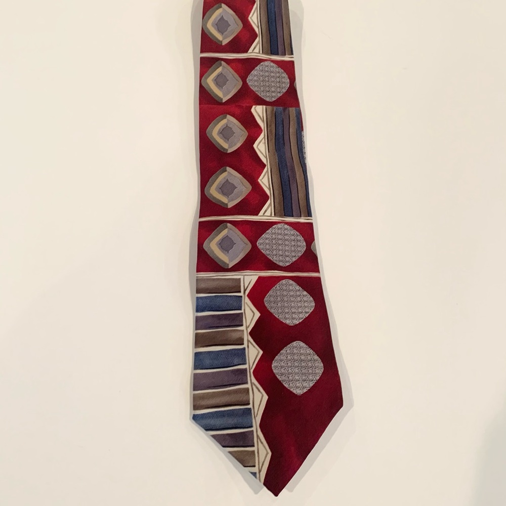 Evan Picone | Vintage Tie | 100% Silk Red Tie